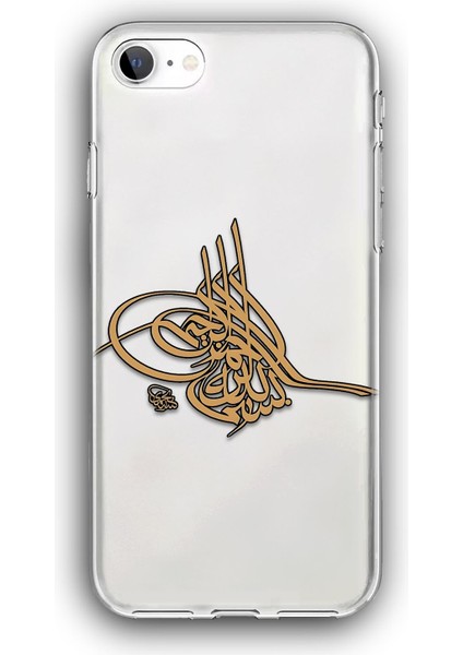 Apple iPhone Se (2020,2022) Uyumlu Baskılı Şeffaf Kılıf Kapak "tuğra Osmanlı Eski Ecdad"