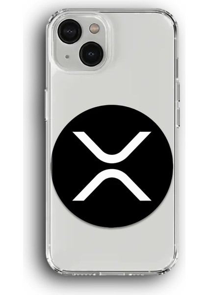 Apple iPhone 15 Uyumlu Baskılı Şeffaf Kılıf Kapak "xrp Coin"