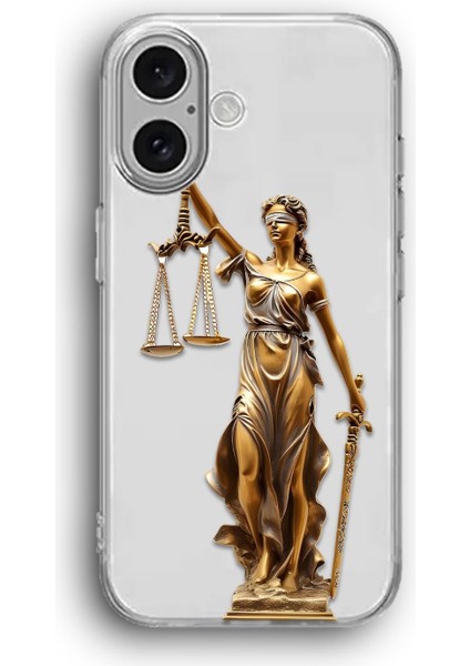 Apple iPhone 16 Uyumlu Baskılı Şeffaf Kılıf Kapak "hukukun Üstünlüğü"