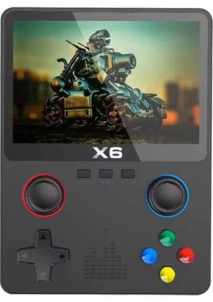 X6 Oyun Konsolu Retro Video Oyunu Konsolu 3.5'' IPS Ekran Şarjlı Elde Taşınabilir Atari Çocuk