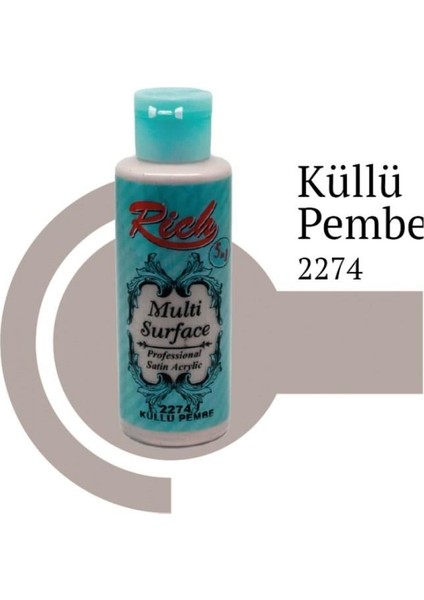 Multi Surface 2274 Küllü Pembe Akrilik Boya 120 cc