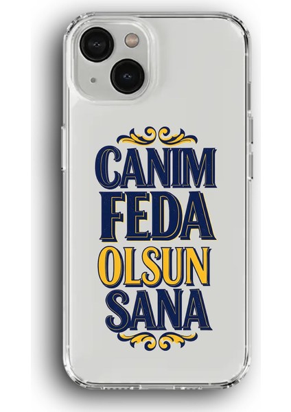 Apple iPhone 15 Plus Uyumlu Baskılı Şeffaf Kılıf Kapak "canım Feda Grafiti Dizayn"