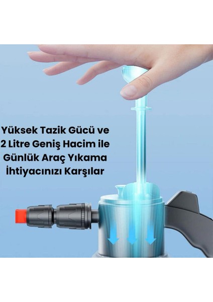 Araç Yıkama Köpük Püskürtücü Yüksek Basınçlı El Pompası 2litre Profesyonel Oto Pompa