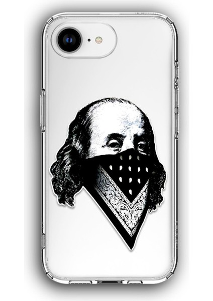 Apple iPhone 16E Uyumlu Baskılı Şeffaf Kılıf Kapak "benjamin Gangster"