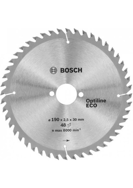 Optine Eco Daire Testere Bıçağı 190X30 mm 48 Diş 2 608 641 790
