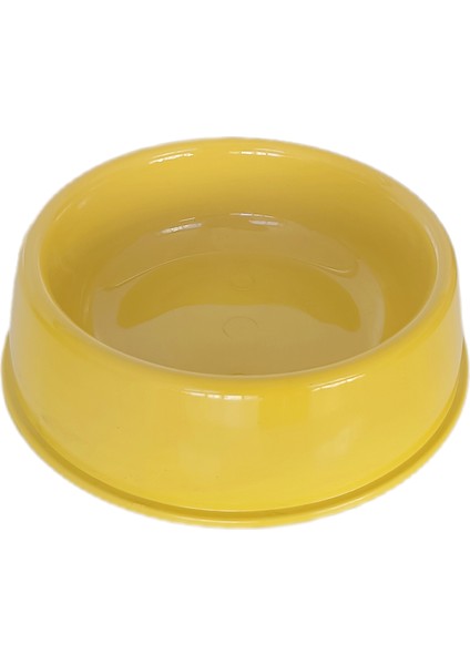 Hsyn Kedi Köpek Plastik Mama ve Su Kabı 20 cm - 200 ml Sarı Akdenizpos Yeni