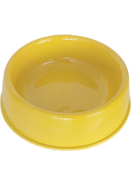 Hsyn Kedi Köpek Plastik Mama ve Su Kabı 20 cm - 200 ml Sarı Akdenizpos Yeni