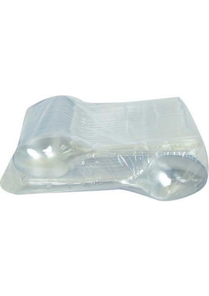 Hsyn Plastik Kaşık Ekonomik Çorba Kaşığı 1654 mm Şeffaf 100 Adet 1 Paket Akdenizpos Yeni