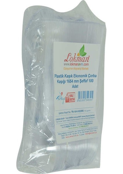 Hsyn Plastik Kaşık Ekonomik Çorba Kaşığı 1654 mm Şeffaf 100 Adet 1 Paket Akdenizpos Yeni
