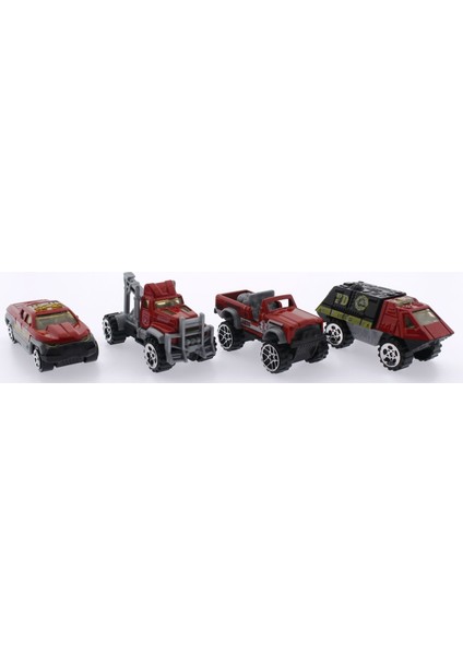 Hsyn 4'lü Die Cast Itfaiye Seti Akdenizpos Yeni