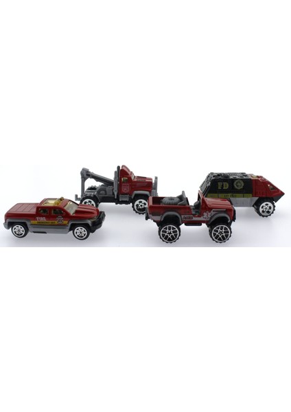 Hsyn 4'lü Die Cast Itfaiye Seti Akdenizpos Yeni