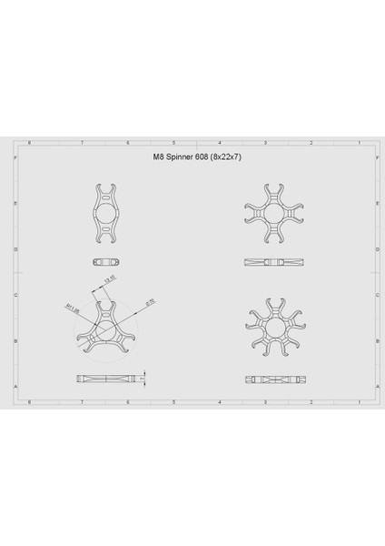 M8,M10,M12 Hexnut Fidget Spinner