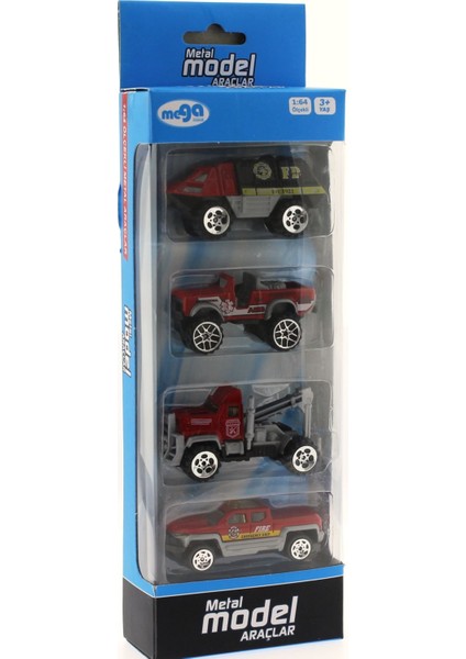 Hsyn 4'lü Die Cast Itfaiye Seti Akdenizpos Yeni