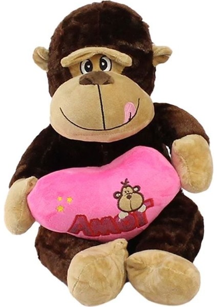 Kalpli Maymun Peluş Oyuncak 30 cm Akdenizpos