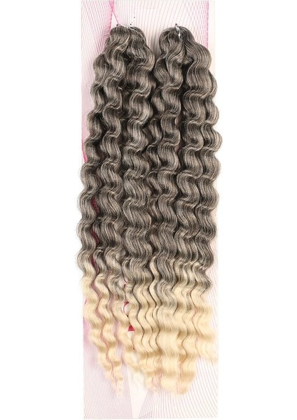 Nice Bulk Afro Su Dalgası Saç / Kahve / Platin Ombreli Yeni