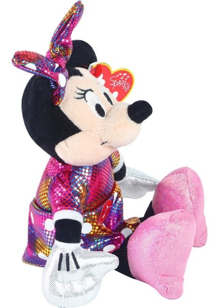 Sparkle Sesli Peluş Minnie Mouse Rainbow 21 cm Akdenizpos