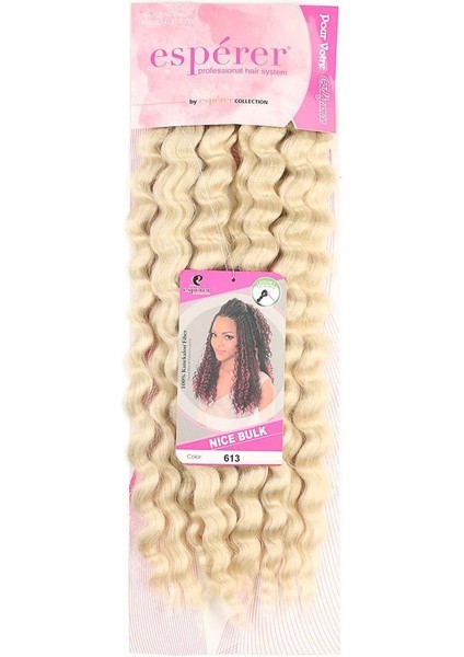 Nice Bulk Afro Su Dalgası Saç / Platin Yeni