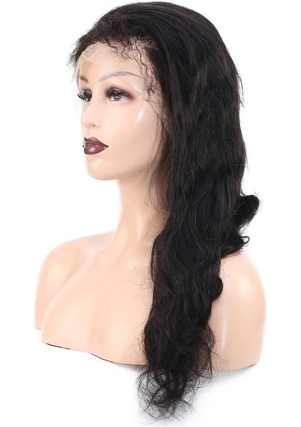 Front Lace Gerçek Tül Peruk Dalgalı - Doğal - 65-70 cm