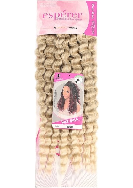 Nice Bulk Afro Su Dalgası Saç / Küllü Balköpüğü / Platin Ombreli Yeni