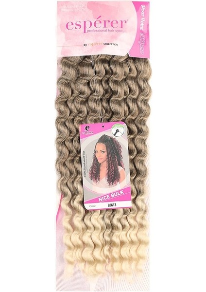 Nice Bulk Afro Su Dalgası Saç / Küllü Kahve / Platin Ombreli Yeni