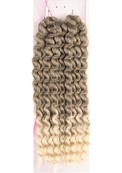 Nice Bulk Afro Su Dalgası Saç / Küllü Kahve / Platin Ombreli Yeni