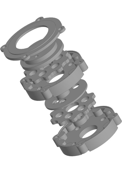 Dalga Dişli Kutusu 1/10 + Modüler. 3D860580