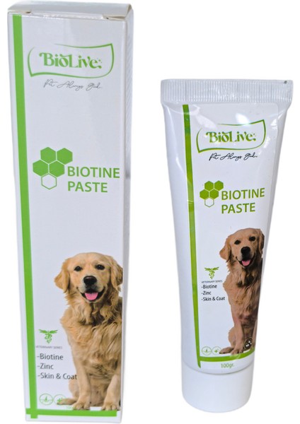 Hsyn Biolive Biotine Köpekler Için Tüy Döküm Önleyici Pasta 100GR Akdenizpos Yeni