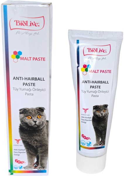Hsyn Biolive Antihairball Paste 60 gr Akdenizpos Yeni