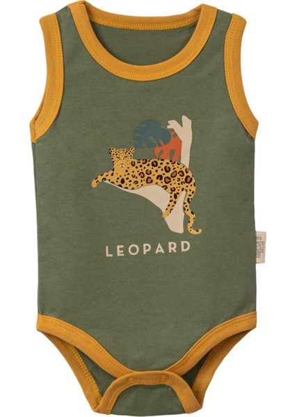 Leopar Askılı Üçlü Body Set