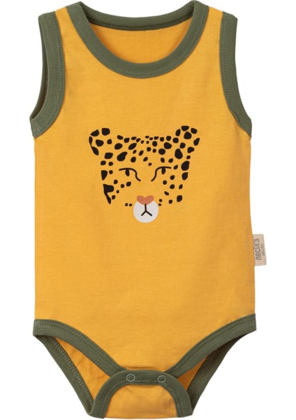Leopar Askılı Üçlü Body Set