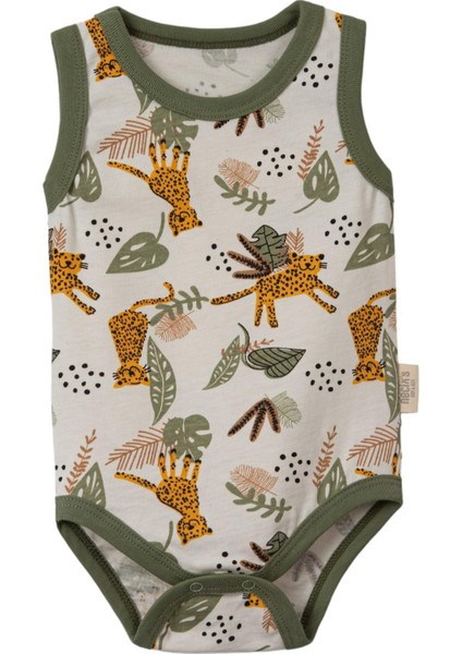 Leopar Askılı Üçlü Body Set