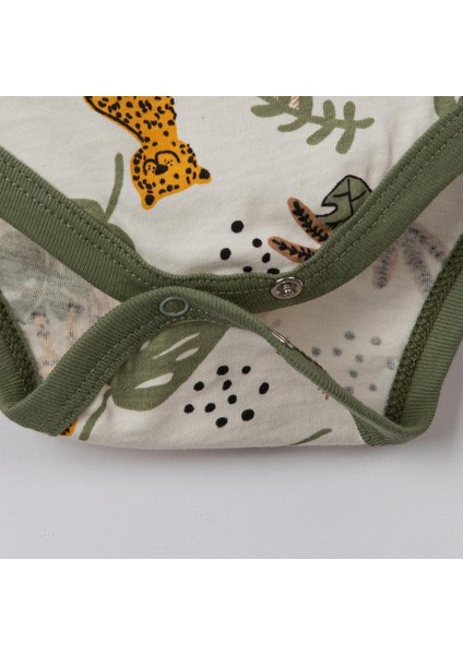 Leopar Askılı Üçlü Body Set
