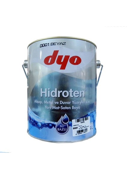 Hidroten Yarı Mat Sentetik Metal Ahşap Boyası 2,5 Litre