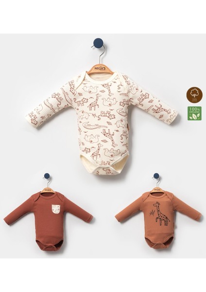 Zürafa U.kol Üçlü Body Set