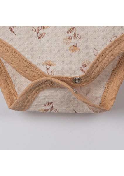 Çiçekli U.kol Üçlü Body Set