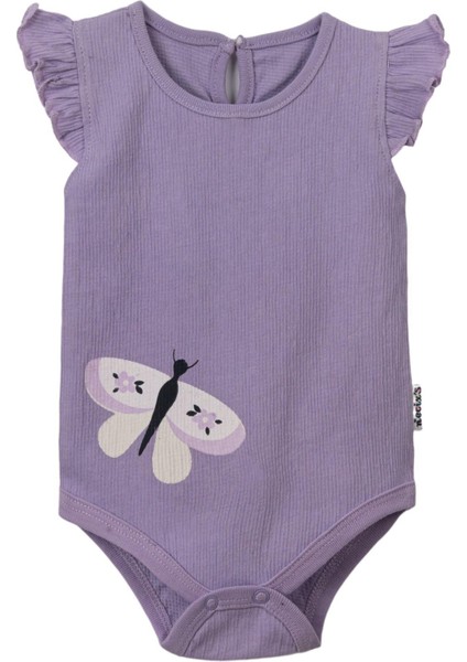 Kelebek Kol Fırfır Askılı Üçlü Body Set