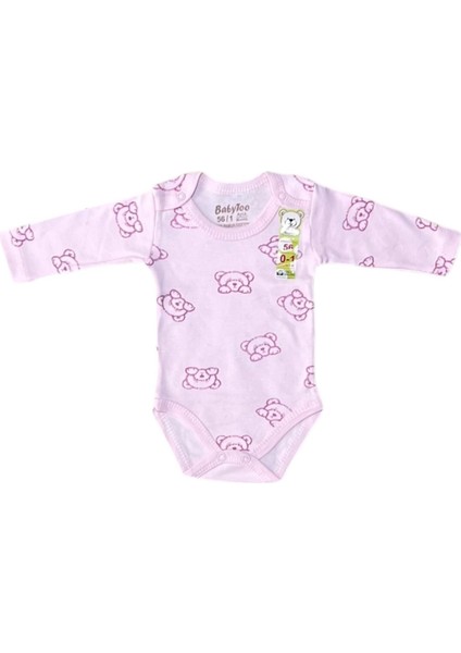 Hello Baskılı Çıtçıtlı Uzun Kol Zıbın