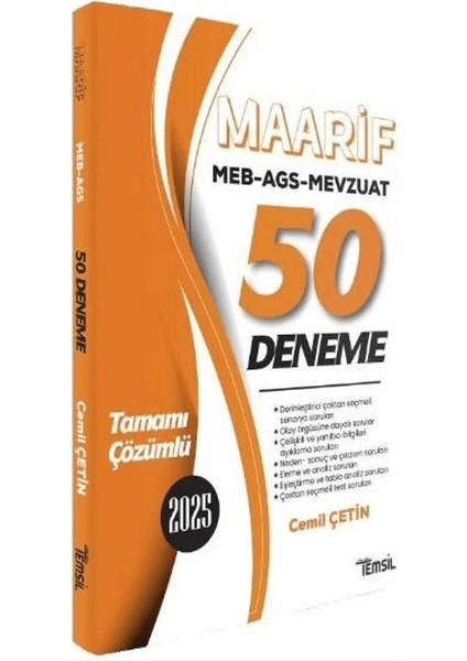 Meb-Ags Mevzuat Maarif 50 Deneme Çözümlü