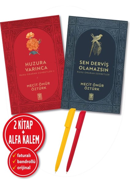 Alfa Kalem+ Huzura Varınca+Sen Derviş Olamazsın 2 Kitap (Mecit Ömür Öztürk)-Yeni-Hayykitap