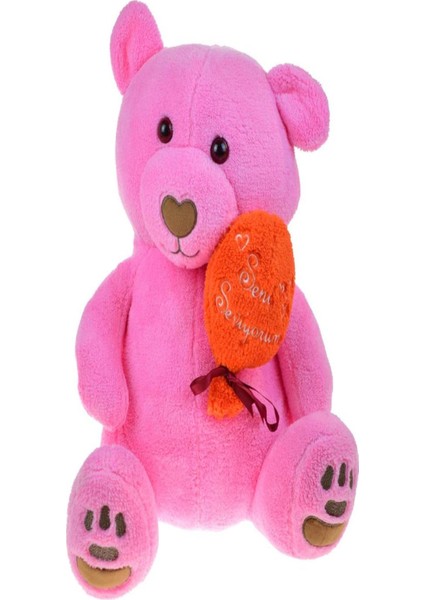 Peluş 50 cm Baloncuklu Pembe Ayı UCR-005