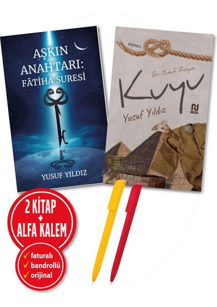 Alfa Kalem+ Yusuf Yıldız 2 Kitap (Kuyu+Aşkın Anahtarı: Fatiha Suresi)-Yeni-Destek Kitap