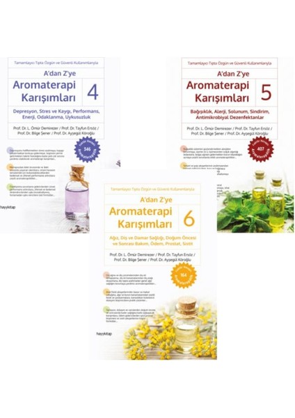 Alfa Kalem+ A’dan Z’ye Aromaterapi 1,2,3,4,5,6 + A’dan Z’ye Nutrasötikler 1 Kitap (Ömür Demirezer) modelleri