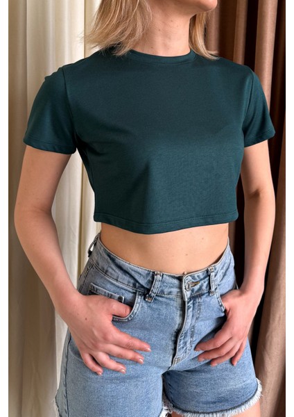 Kadın Yuvarlak Yaka Crop Body 6152 indirimleri