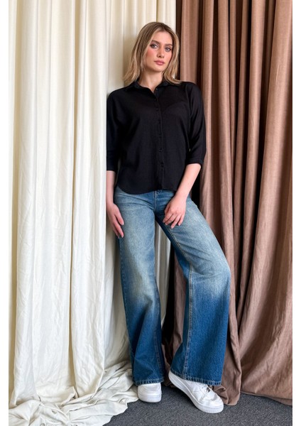 Kadın Duble Kol Yakalı Gömlek 5596 indirimleri