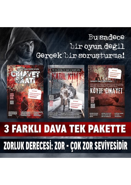 Kitapkolik Dedektif Oyunları, Cinayet Çözme 3 Farklı Dava