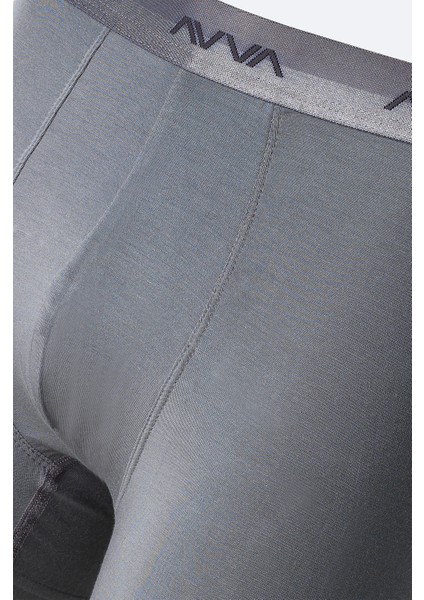 Erkek Antrasit Düz Basic Soft Touch Tekli Boxer B009537