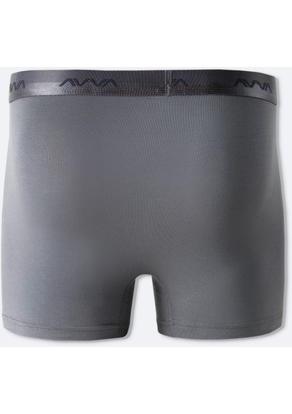 Erkek Antrasit Düz Basic Soft Touch Tekli Boxer B009537
