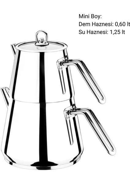 Piramit Elit Metal Mini Çaydanlık 10 cm