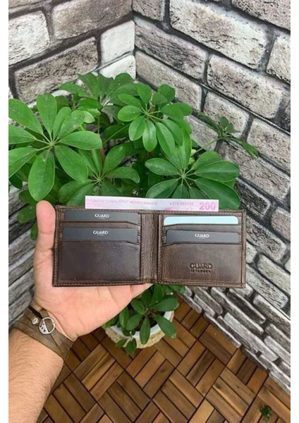 Deri Antik Yeşil Ince Klasik Erkek Cüzdanı (T1429)
