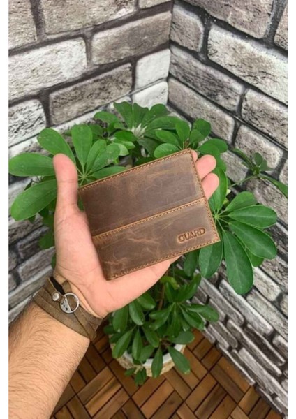 Hakiki Deri Antik Taba İnce Klasik Erkek Cüzdanı (T1425)